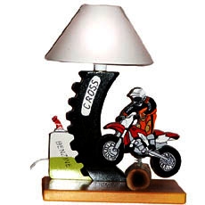 Lampe de chevet personnalisée moto cross